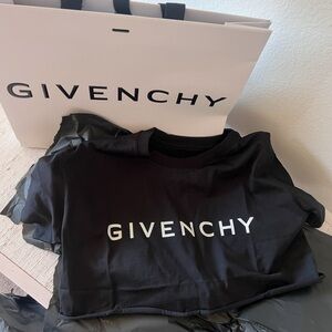 Authentic Givenchy Black Tee with White Logo